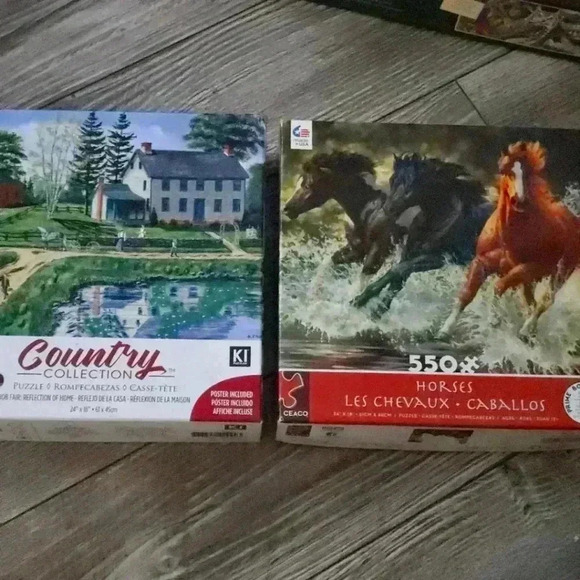 2 Puzzles  550 Pieces - Picture 1 of 3